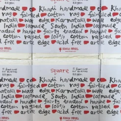 Khadi Papers Zestaw papeterii 100% bawełny 210 g - - White 15 x 15 cm 10 szt. ><noscript><img width=