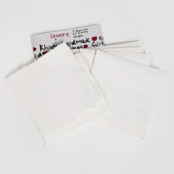 Khadi Papers Zestaw papeterii 100% bawełny 210 g - - White 8 x 8 cm 10 szt.