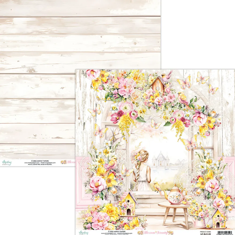 Mintay by Karola Zestaw papierów do scrapbookingu 15,2 x 15,2 cm - Mintay - Blossom Serenity