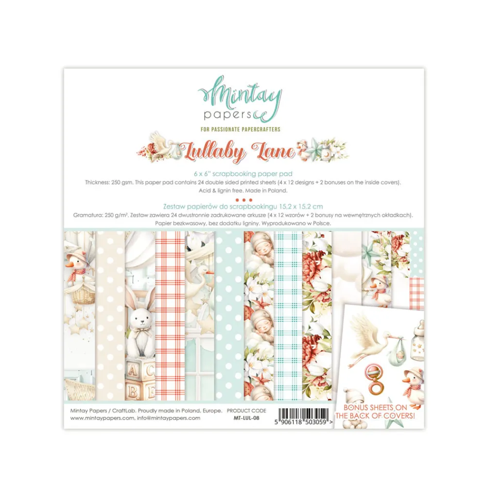 Mintay by Karola Zestaw papierów do scrapbookingu 30,5 x 30,5 cm - Mintay - Lullaby Lane > Papiery Do Scrapbookingu