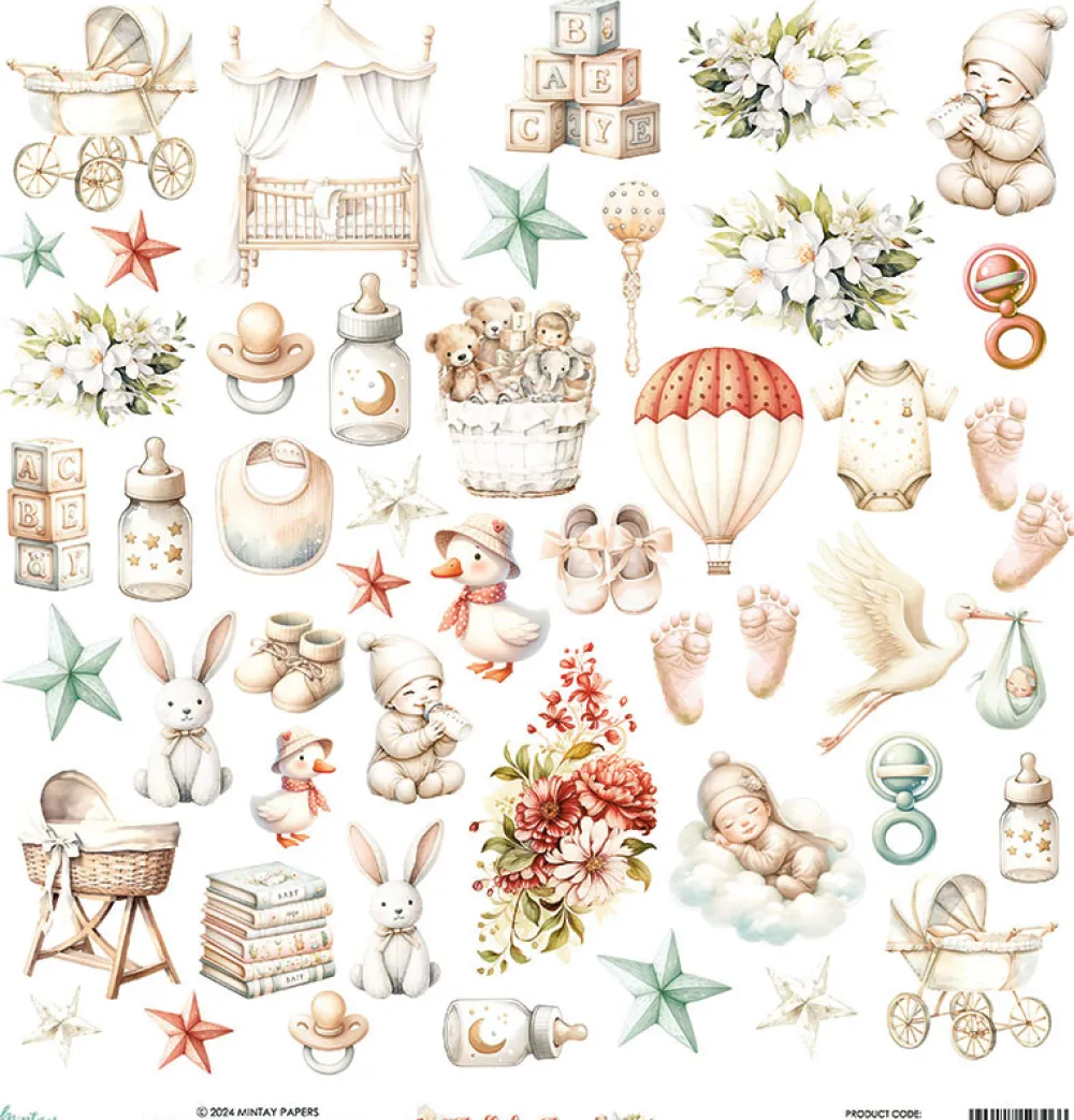 Mintay by Karola Zestaw papierów do scrapbookingu 30,5 x 30,5 cm - Mintay - Lullaby Lane > Papiery Do Scrapbookingu