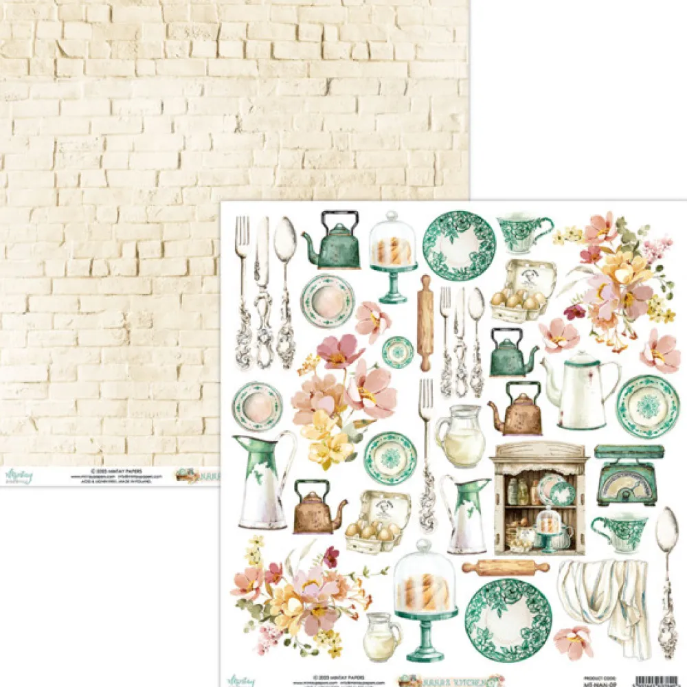 Mintay by Karola Zestaw papierów do scrapbookingu 30,5 x 30,5 cm - Mintay - Nana's Kitchen > Papiery Do Scrapbookingu