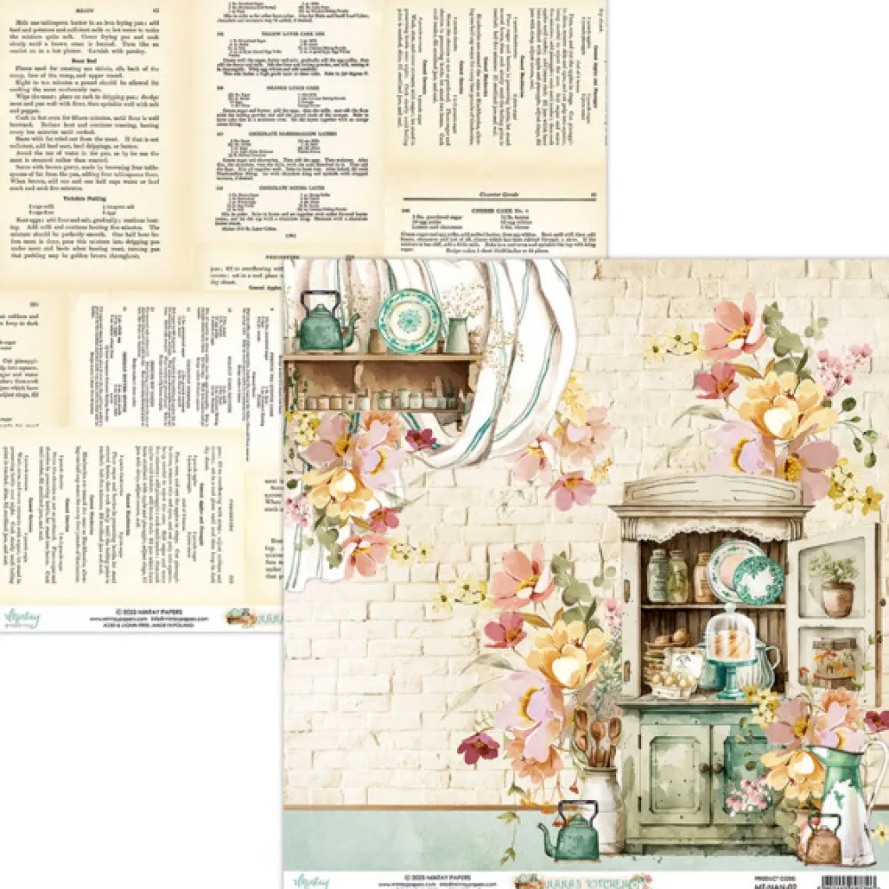 Mintay by Karola Zestaw papierów do scrapbookingu 30,5 x 30,5 cm - Mintay - Nana's Kitchen > Papiery Do Scrapbookingu