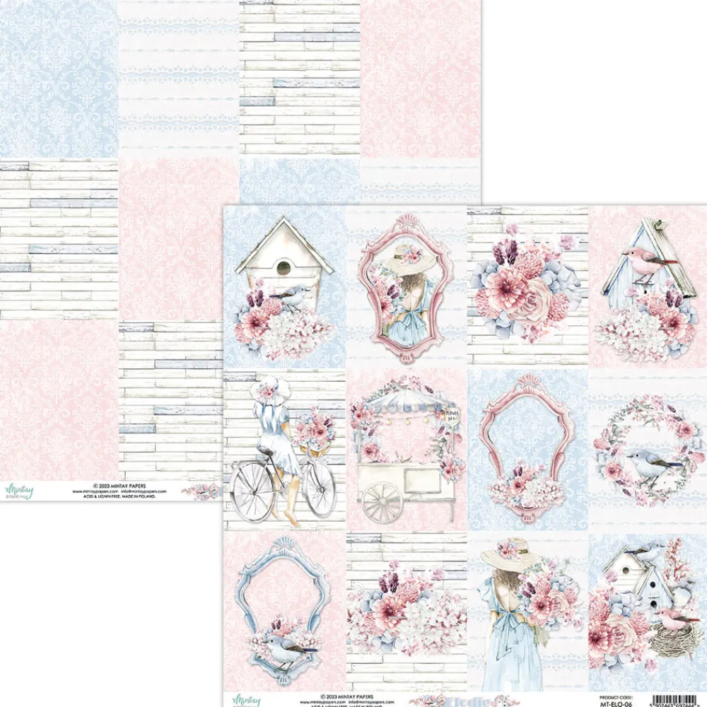 Mintay by Karola Zestaw papierów do scrapbookingu 30,5 x 30,5 cm - Mintay - Elodie > Papiery Do Scrapbookingu