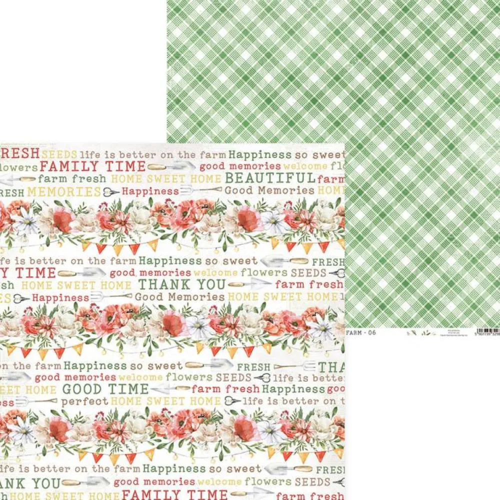 Piatek Trzynastego Zestaw papierów do scrapbookingu 15,3 x 15,3 cm - Piątek Trzynastego - Farm Sweet Farm