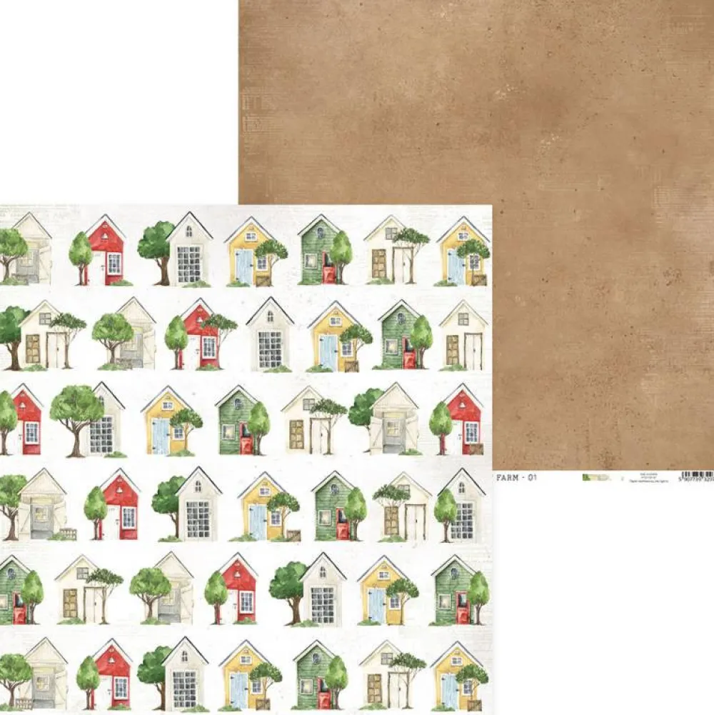 Piatek Trzynastego Zestaw papierów do scrapbookingu 15,3 x 15,3 cm - Piątek Trzynastego - Farm Sweet Farm