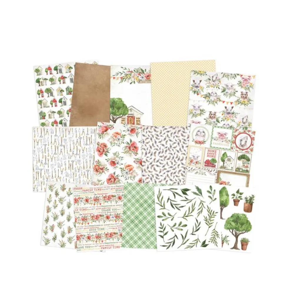 Piatek Trzynastego Zestaw papierów do scrapbookingu 15,3 x 15,3 cm - Piątek Trzynastego - Farm Sweet Farm
