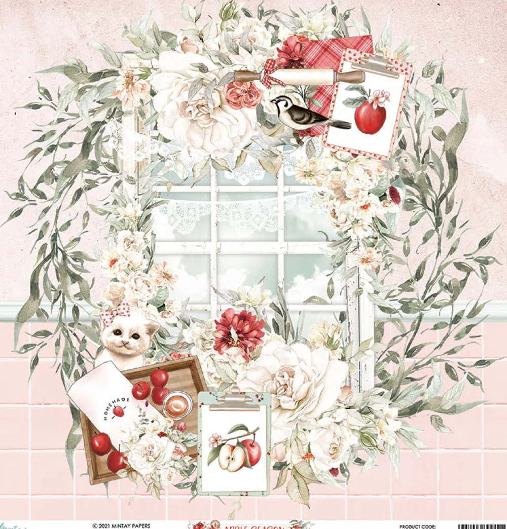 Mintay by Karola Zestaw papierów do scrapbookingu 30,5 x 30,5 cm - Mintay - Apple Season > Papiery Do Scrapbookingu