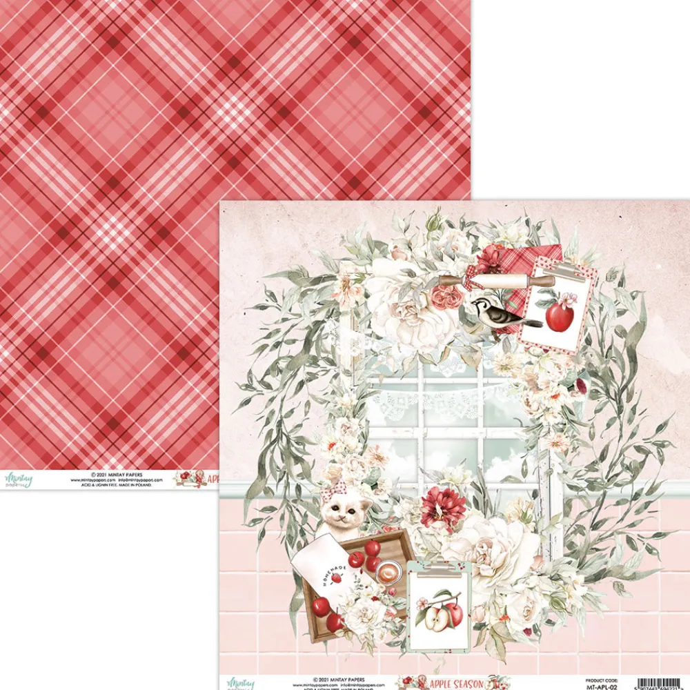Mintay by Karola Zestaw papierów do scrapbookingu 30,5 x 30,5 cm - Mintay - Apple Season > Papiery Do Scrapbookingu