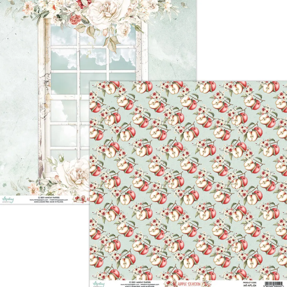 Mintay by Karola Zestaw papierów do scrapbookingu 30,5 x 30,5 cm - Mintay - Apple Season > Papiery Do Scrapbookingu