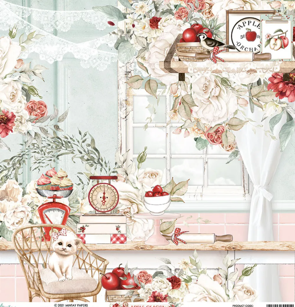 Mintay by Karola Zestaw papierów do scrapbookingu 30,5 x 30,5 cm - Mintay - Apple Season > Papiery Do Scrapbookingu