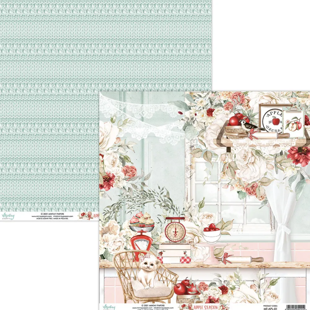 Mintay by Karola Zestaw papierów do scrapbookingu 30,5 x 30,5 cm - Mintay - Apple Season > Papiery Do Scrapbookingu