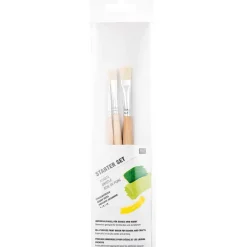 Rico Design Zestaw płaskich pędzli Starter Set - - 3 szt. > Zestawy Pędzli|Pędzle Naturalne