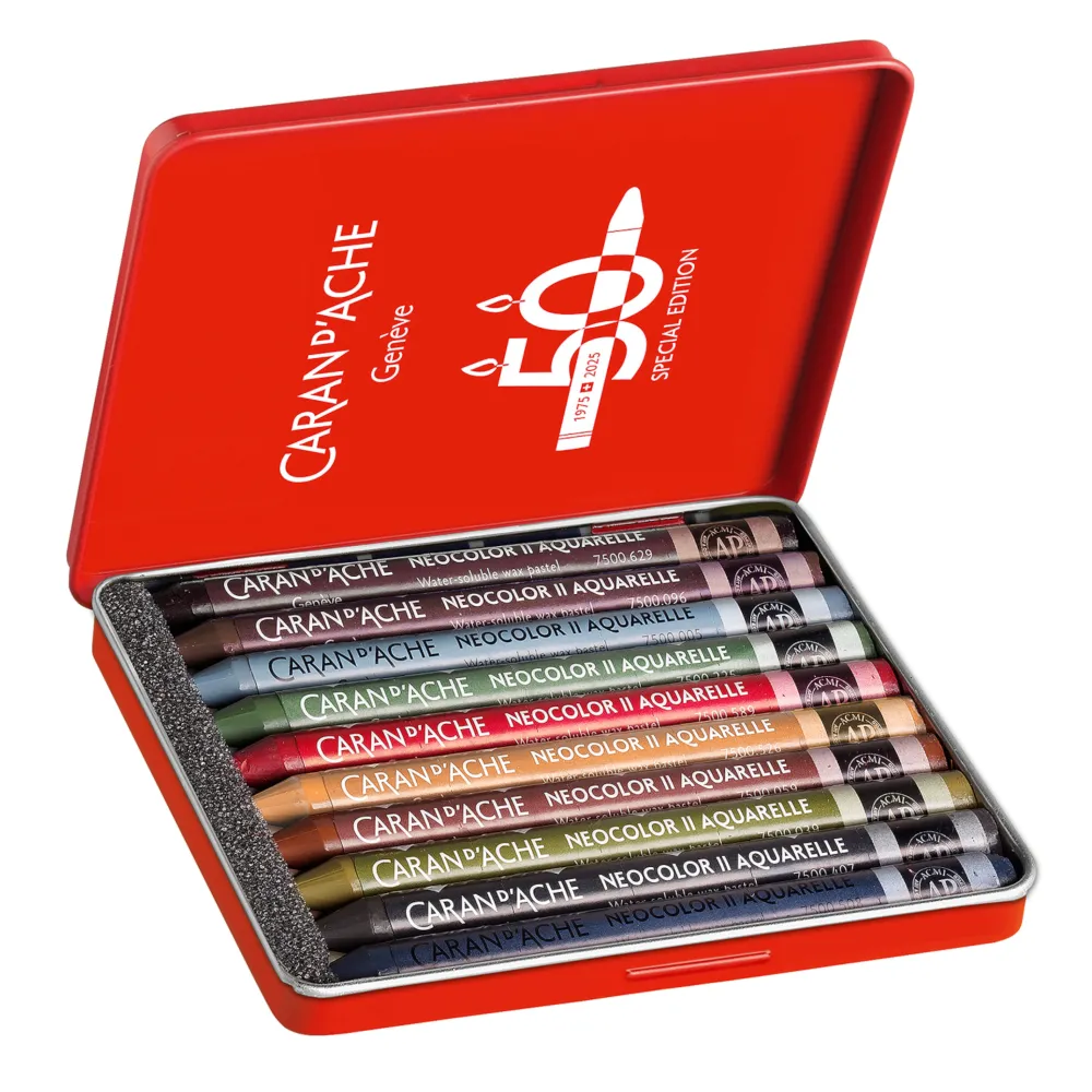 Caran d'Ache Zestaw pasteli akwarelowych Neocolor II Dark - - 10 szt. > Pastele|Kredki