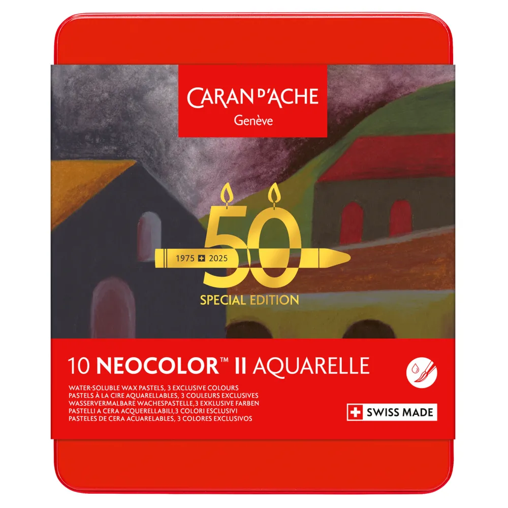 Caran d'Ache Zestaw pasteli akwarelowych Neocolor II Dark - - 10 szt. > Pastele|Kredki