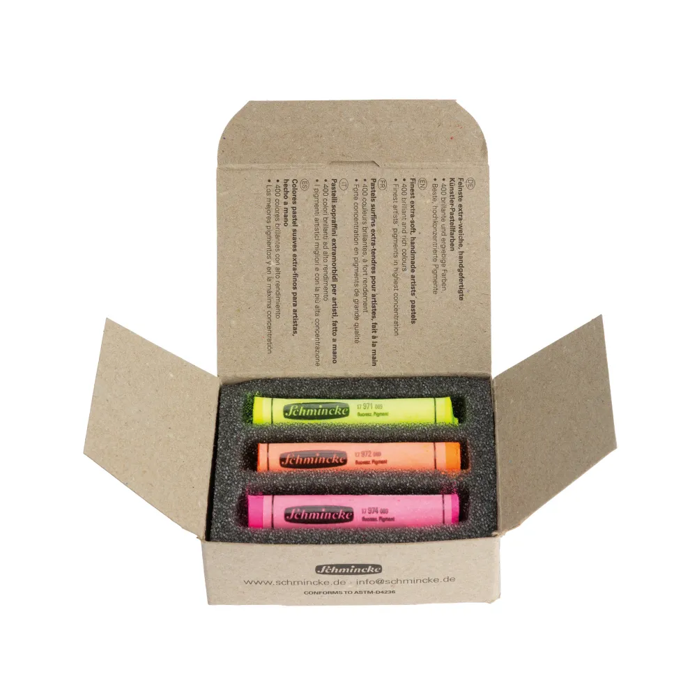 Schmincke Zestaw pasteli suchych Extra-Soft Neon - - 3 kolory > Pastele