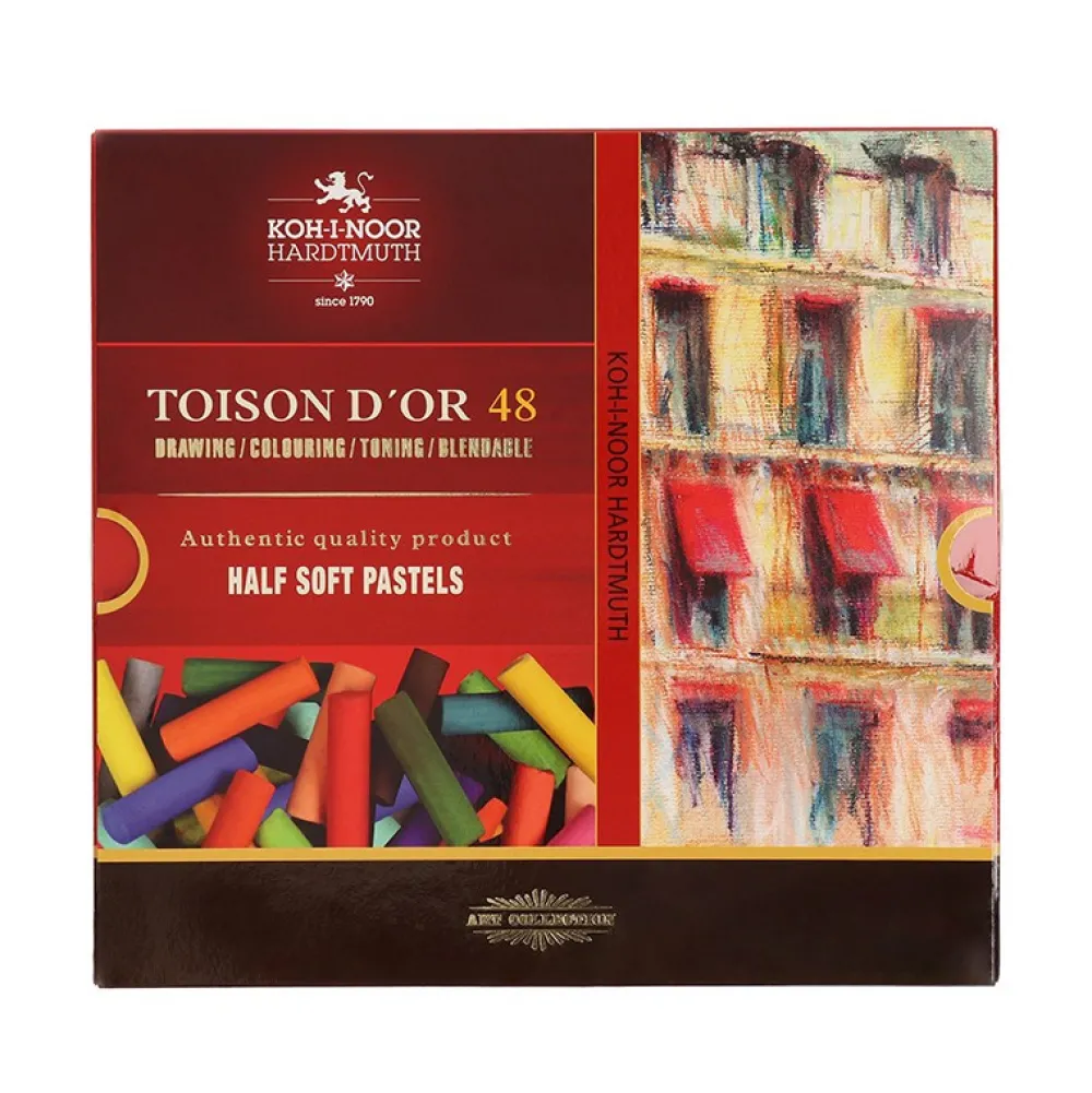 KOH-I-NOOR Zestaw pasteli suchych Toison D'or - - połówki, 24 kolory > Pastele