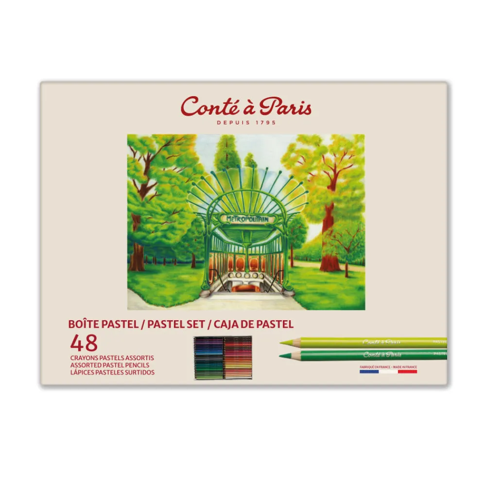 Conte a Paris Zestaw pasteli suchych w kredce Assorted - Conté à Paris - 48 szt. > Pastele