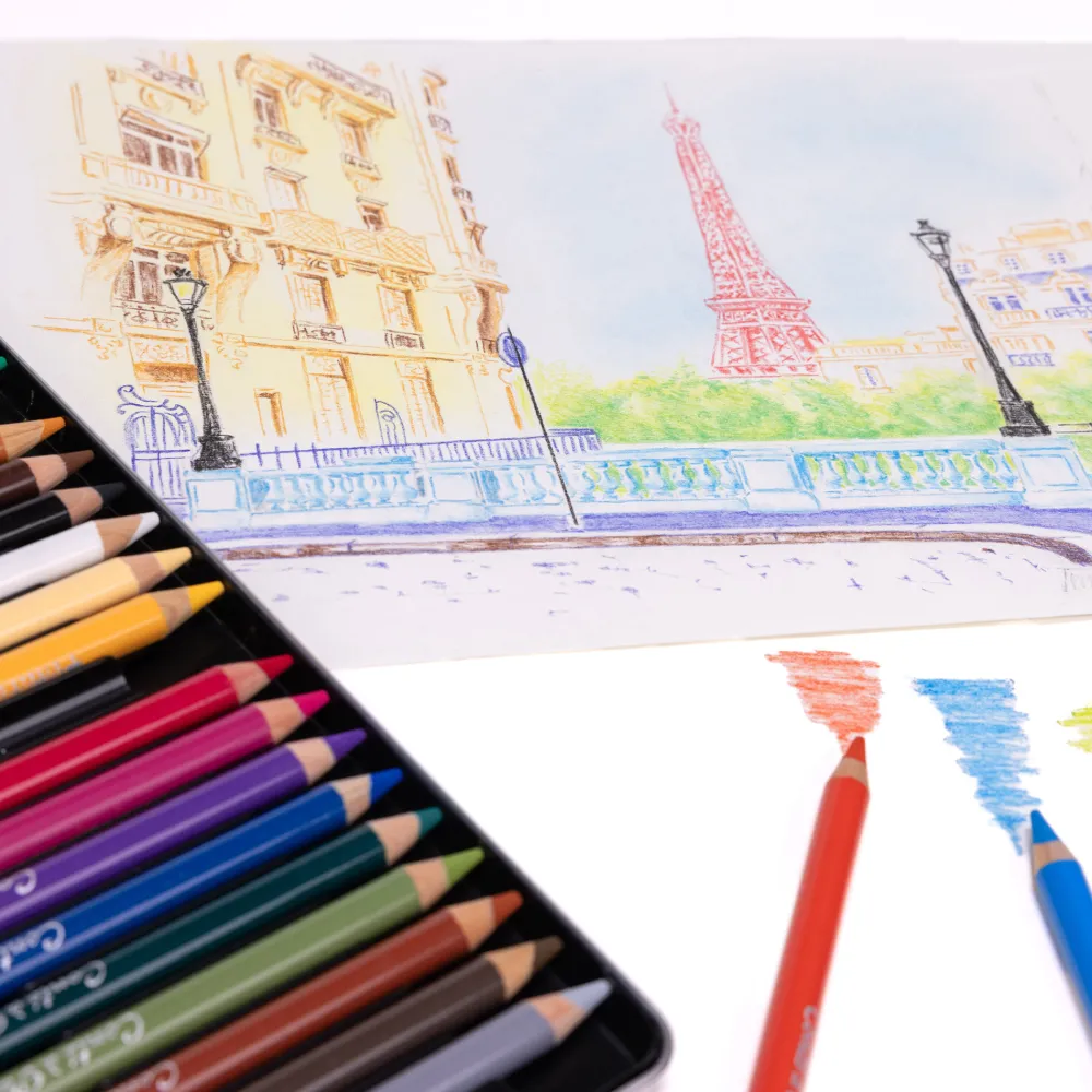 Conte a Paris Zestaw pasteli suchych w kredce Assorted - Conté à Paris - 12 szt. > Pastele