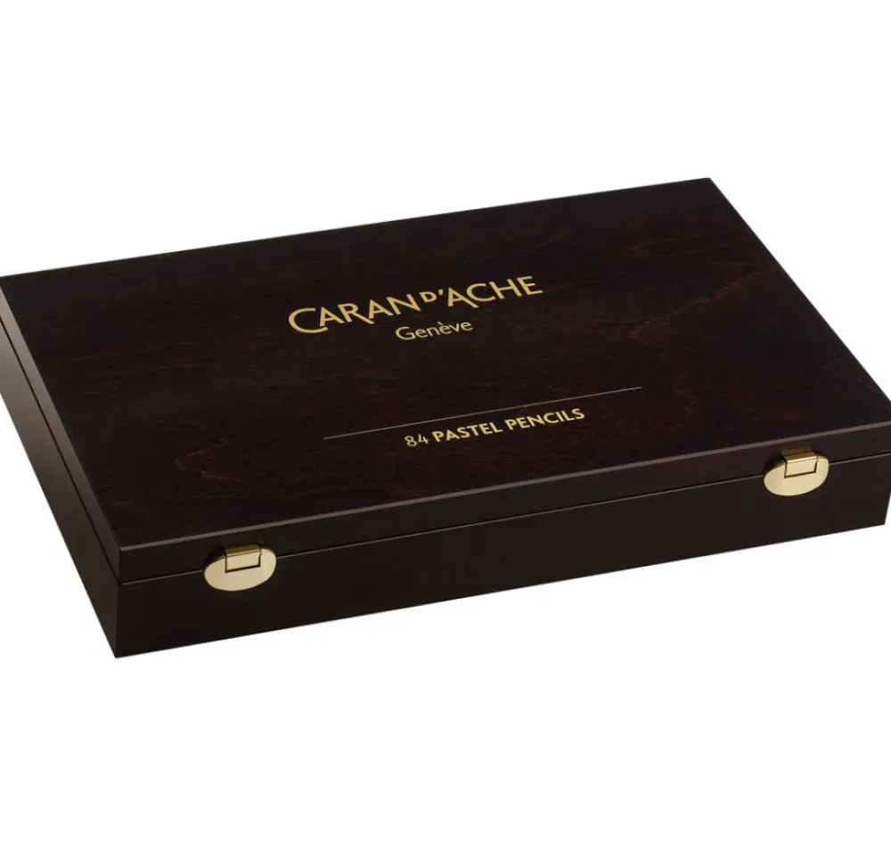 Caran d'Ache Zestaw pasteli suchych w kredce Pastel Pencil w drewnianej walizce - - 84 szt. > Pastele