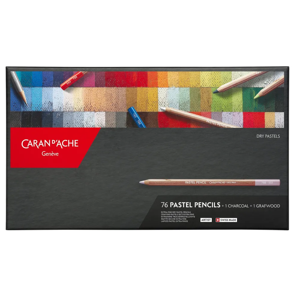 Caran d'Ache Zestaw pasteli suchych w kredce Pastel Pencil - - 76 kolorów