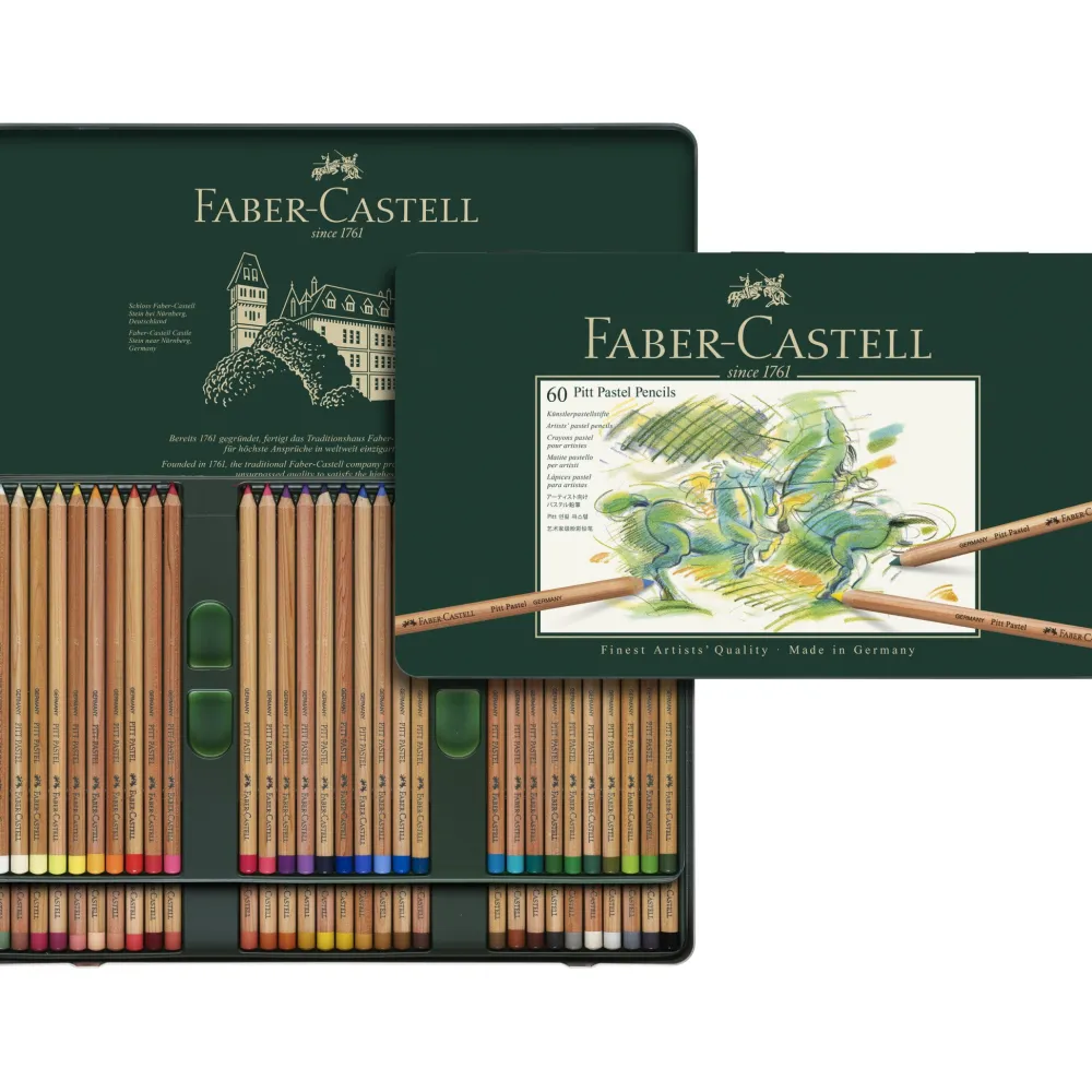 Faber-Castell Zestaw pasteli suchych w kredce Pitt Pastel - - 60 kolorów > Pastele|Kredki