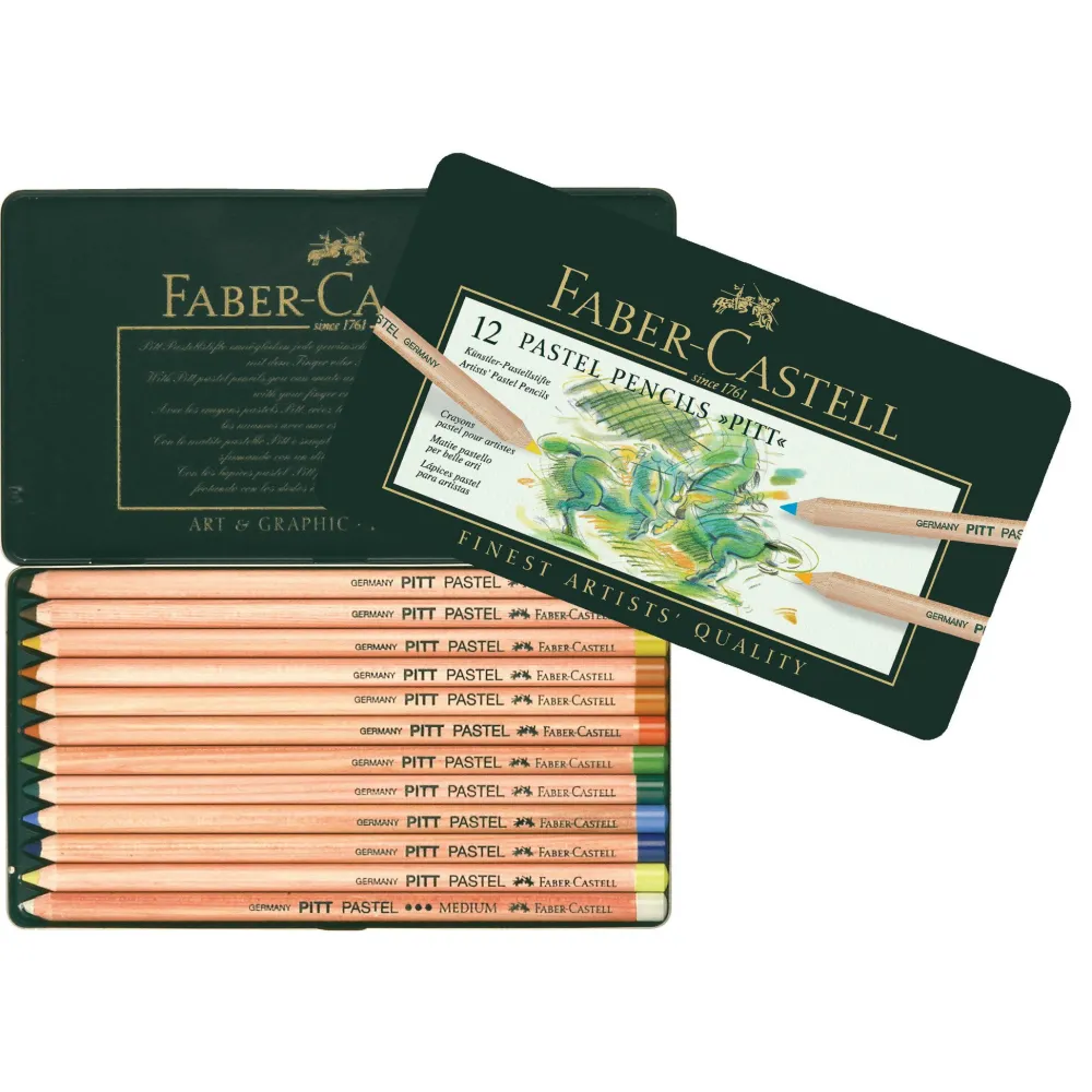 Faber-Castell Zestaw pasteli suchych w kredce Pitt Pastel - - 12 kolorów