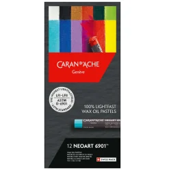 Caran d'Ache Zestaw pasteli woskowo-olejnych Neoart 6901 - - 12 kolorów