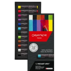 Caran d'Ache Zestaw pasteli woskowo-olejnych Neoart 6901 - - 12 kolorów