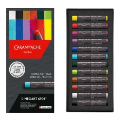 Caran d'Ache Zestaw pasteli woskowo-olejnych Neoart 6901 - - 12 kolorów