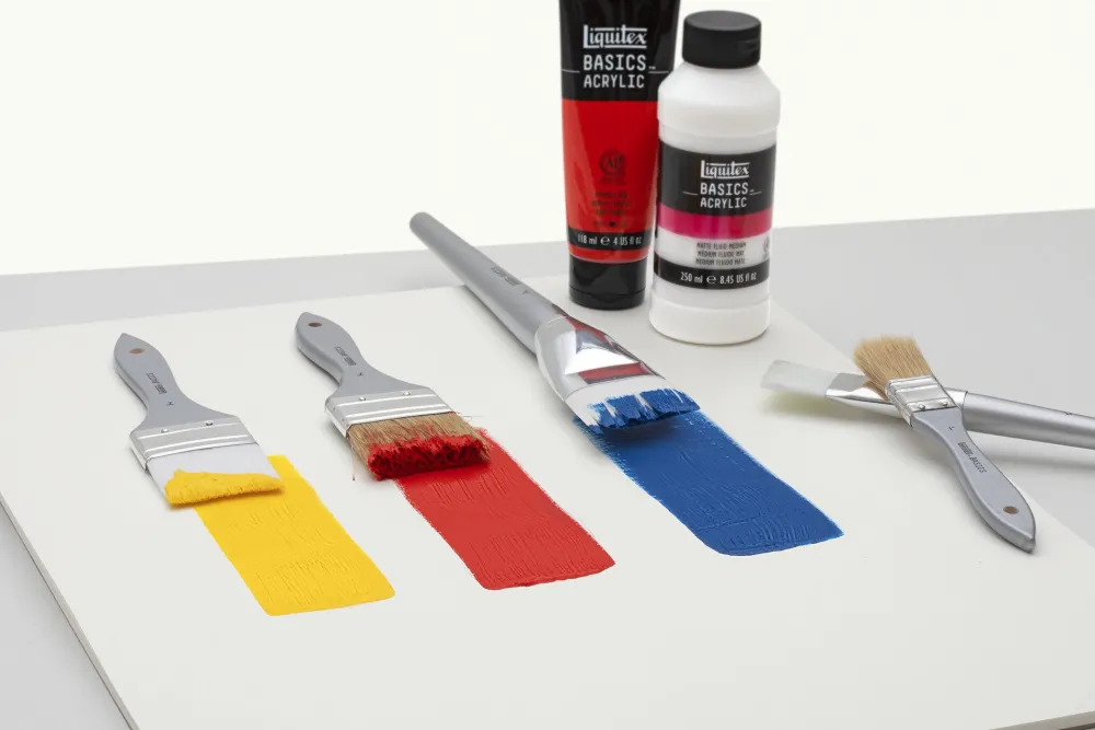 Liquitex Zestaw pędzli płaskich, syntetycznych Basics - - 2 szt.