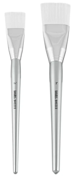 Liquitex Zestaw pędzli płaskich, syntetycznych Basics - - 2 szt.