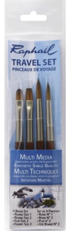 Raphael Zestaw pędzli podróżnych Travel Set nr 1 - - 3 szt. > Pędzle Syntetyczne|Zestawy Pędzli