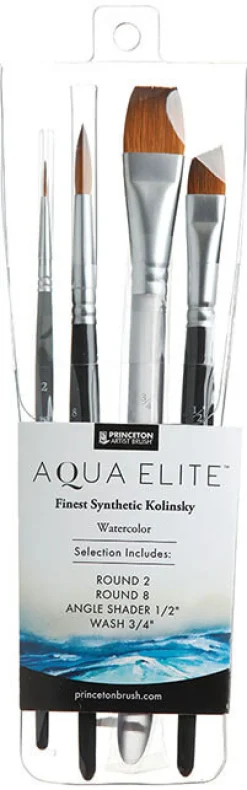 Princeton Zestaw pędzli syntetycznych Aqua Elite - - 4 szt.