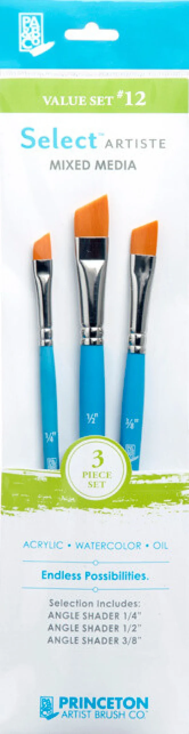 Princeton Zestaw pędzli syntetycznych Select Artiste, Value Set 12 - - 3 szt. > Pędzle Syntetyczne|Zestawy Pędzli