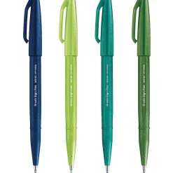 Pentel Zestaw pisaków artystycznych Brush Sign Pen - - Zielone jagody, 4 szt.