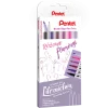 Pentel Zestaw pisaków Brush Sign Pen Twin - - Różowe Flamingi, 6 szt.