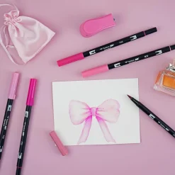 Tombow Zestaw pisaków Dual Brush Pen Pink - - 6 szt.