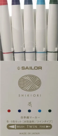 Sailor Zestaw pisaków dwustronnych Shikiori 4 Seasons - - Autumn 5 szt. > Markery, Brushpeny I Pisaki