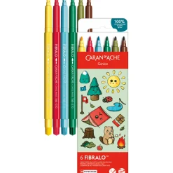Caran d'Ache Zestaw pisaków Fibralo Kawaii Mountain - - 6 szt.