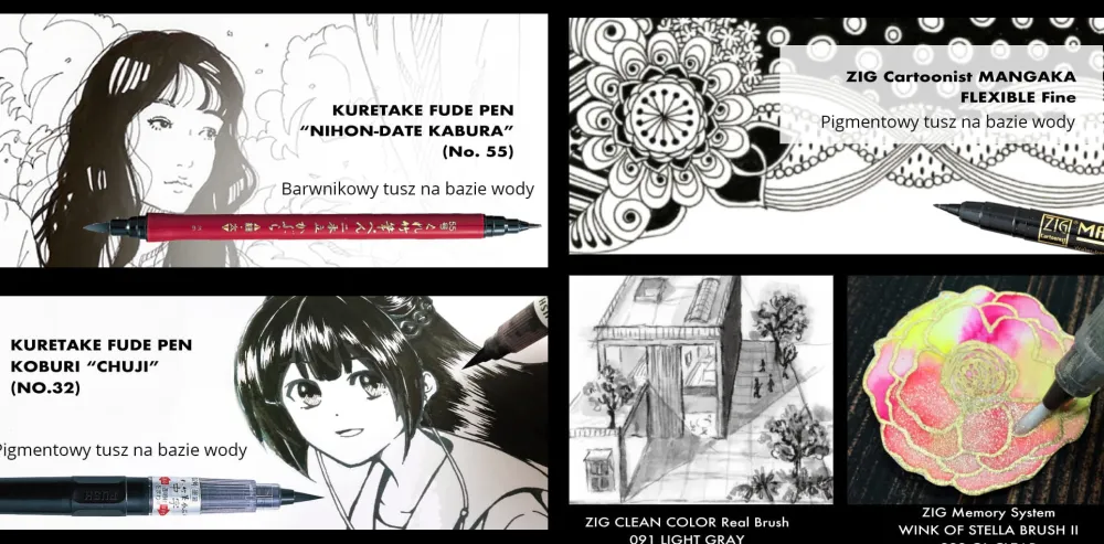 Kuretake Zestaw pisaków Ilustration Basic Set 3, Inktober 2022 - - 5 szt.