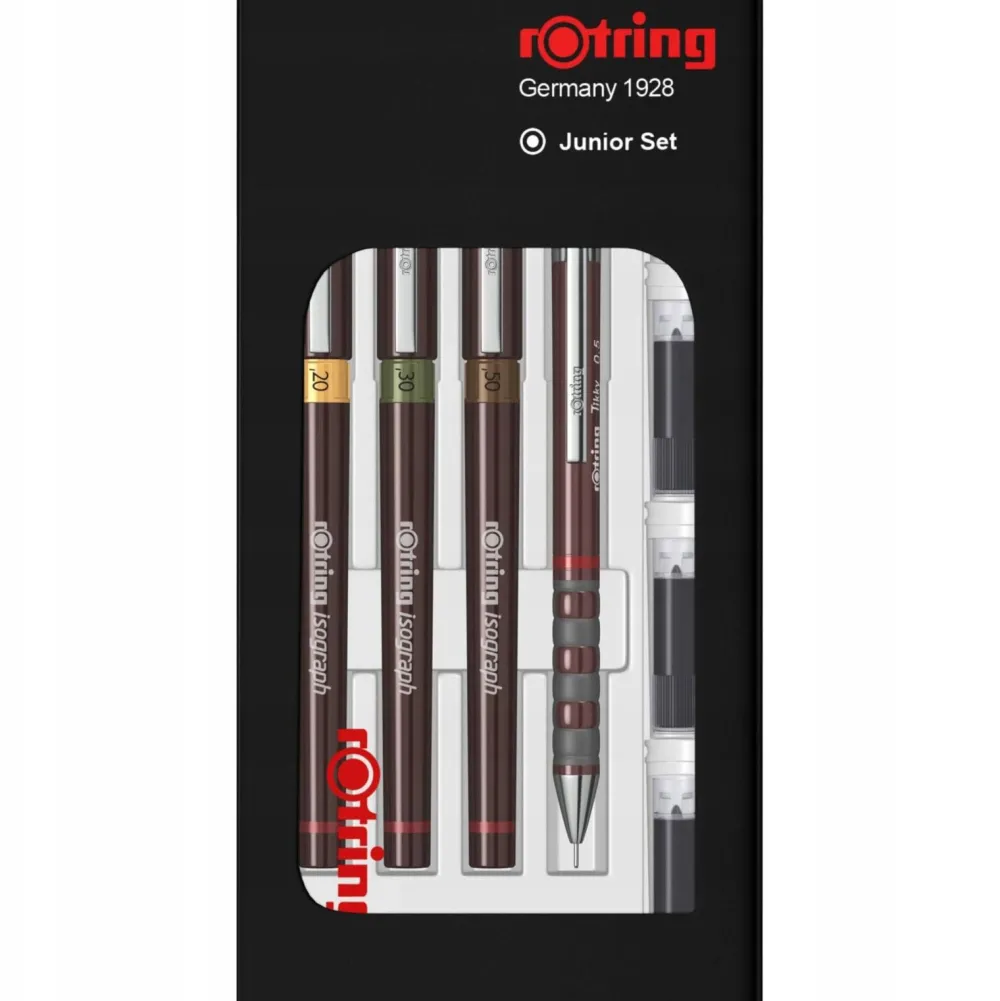 Rotring Zestaw pisaków kreślarskich Isograph Junior Set - > Isografy I Rapidografy