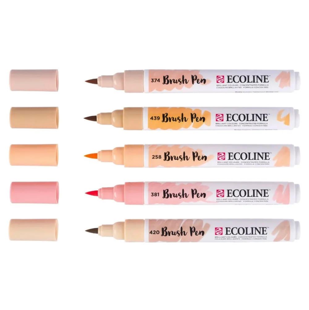 Talens Zestaw pisaków pędzelkowych Ecoline Shadow - - 5 szt. > Markery, Brushpeny I Pisaki