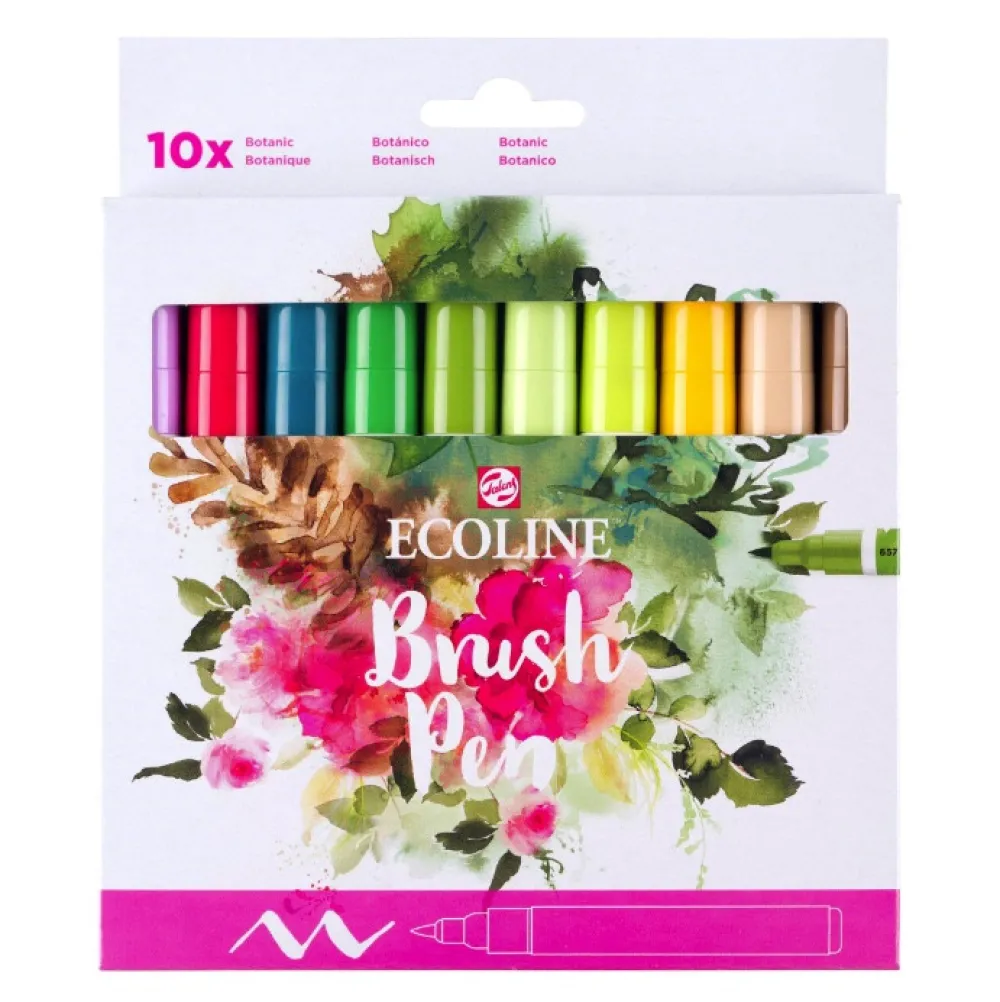 Talens Zestaw pisaków pędzelkowych Ecoline Botanic - - 10 szt. > Markery, Brushpeny I Pisaki