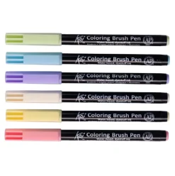 Sakura Zestaw pisaków pędzelkowych Koi Coloring Brush Pen Pastel - - 6 kolorów