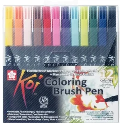 Sakura Zestaw pisaków pędzelkowych Koi Coloring Brush Pen - - 12 szt.
