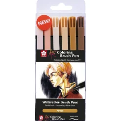 Sakura Zestaw pisaków pędzelkowych Koi Coloring Brush Pen - - Portrait, 6 szt.