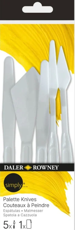Daler Rowney Zestaw plastikowych szpachelek malarskich - - 5 szt. > Szpachelki