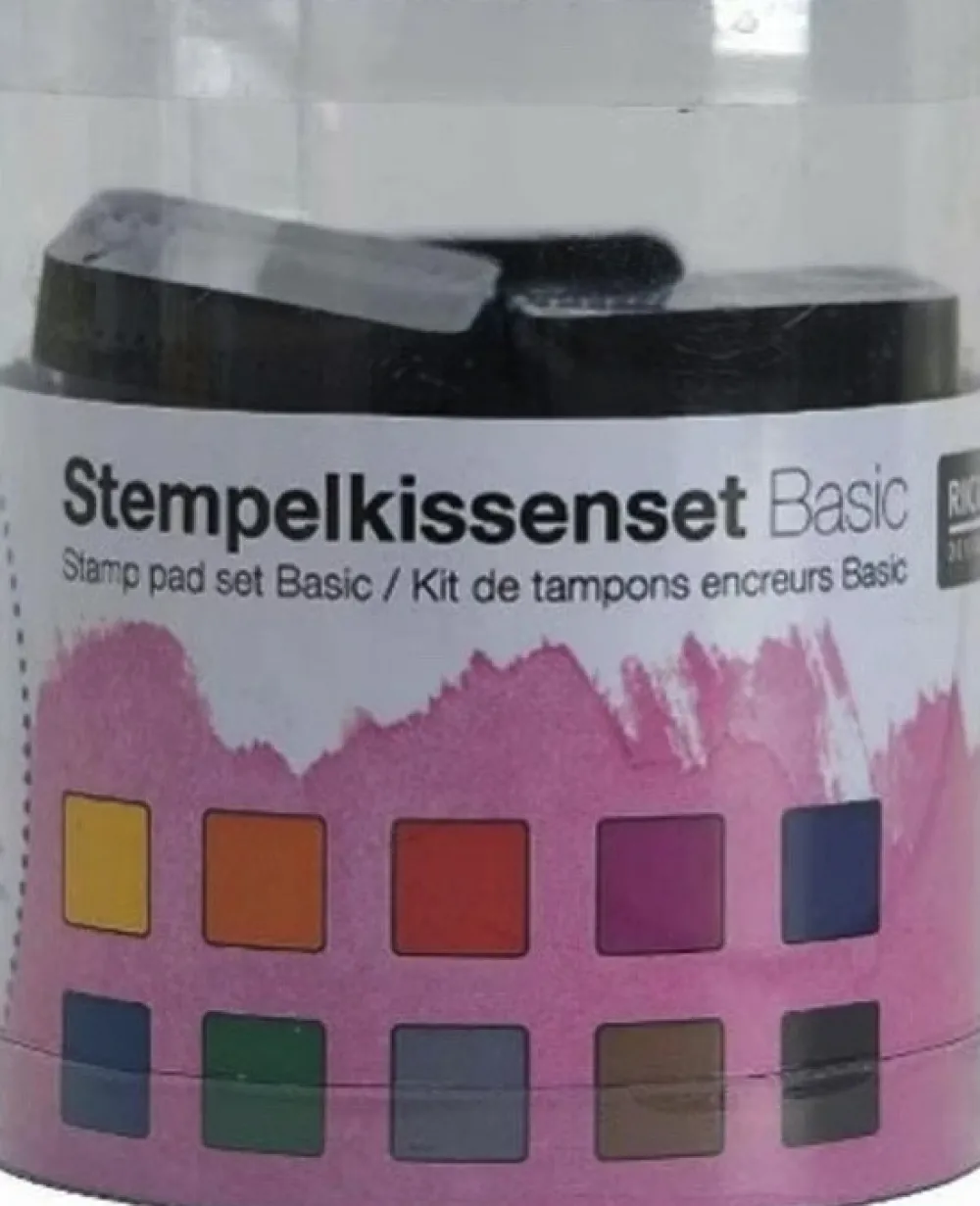Rico Design Zestaw poduszek z tuszem do stempli - - 10 szt. > Tusze I Stemple