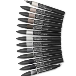 Winsor & Newton Zestaw Promarker Brush - - Neutral tones, 12 + 1 szt.